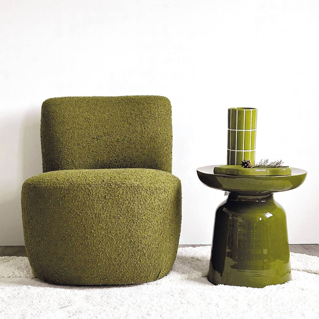 Vase carrelage kaki