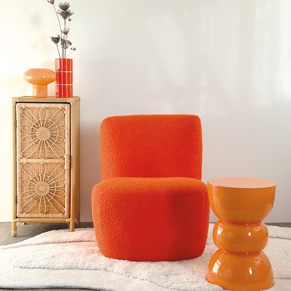 Vase carrelage orange
