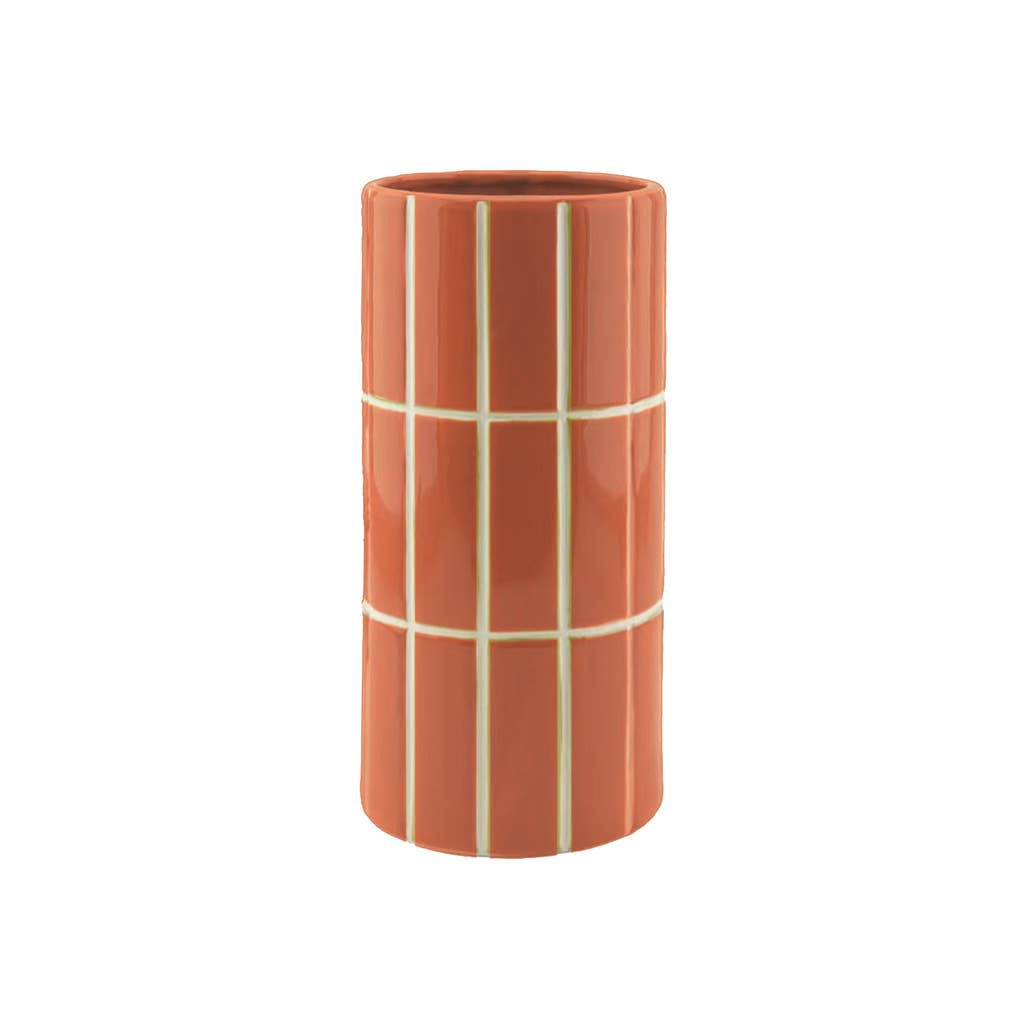 Vase carrelage orange
