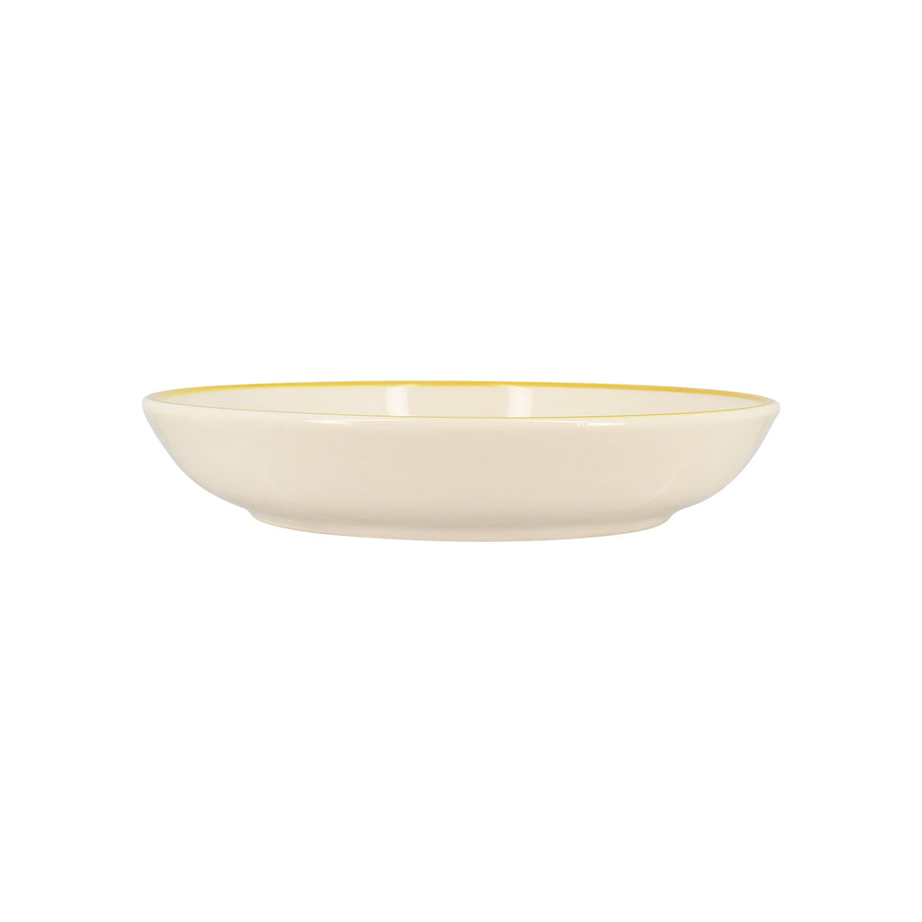Assiette creuse 20,5cm en grès CITRON