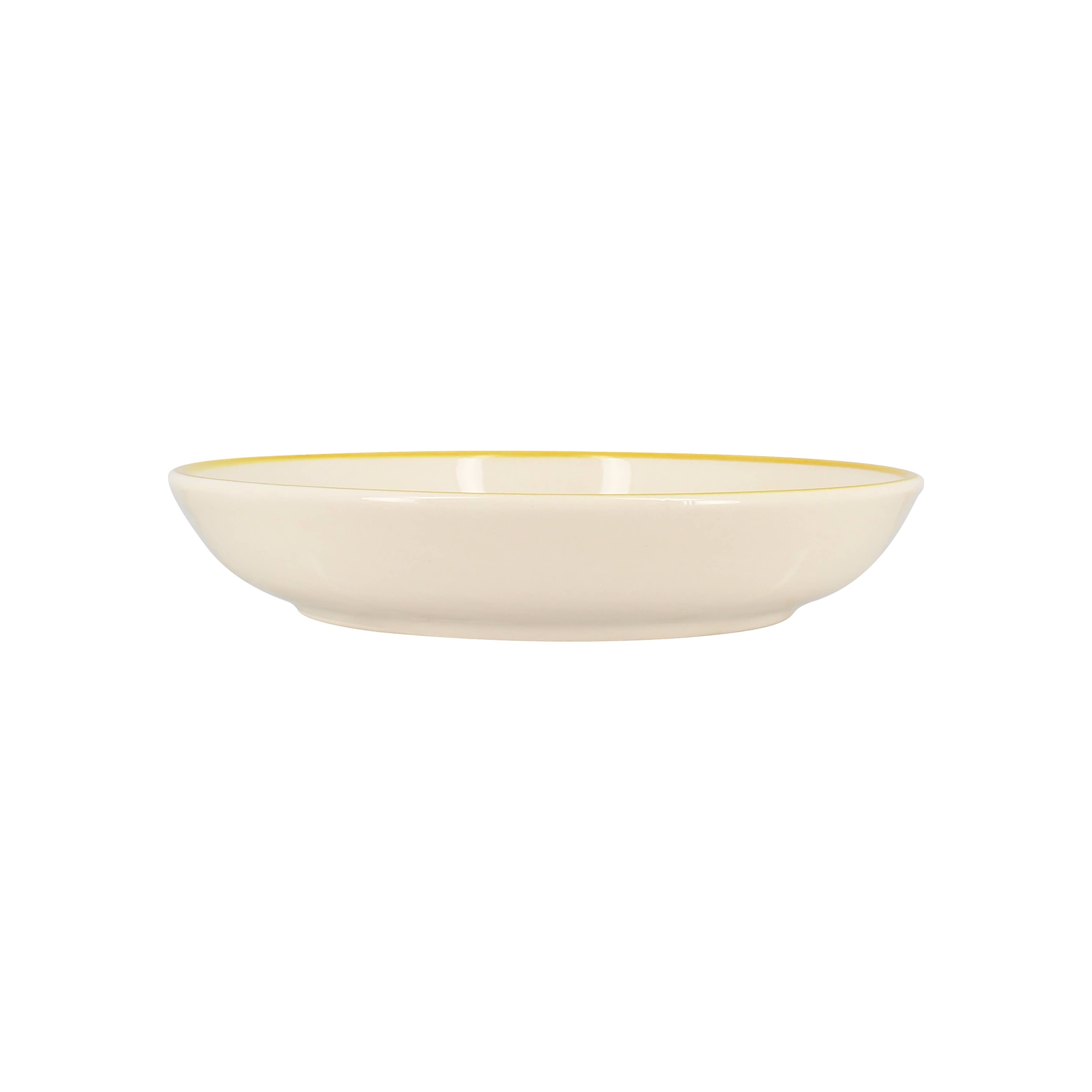 Assiette creuse 20,5cm en grès CITRON