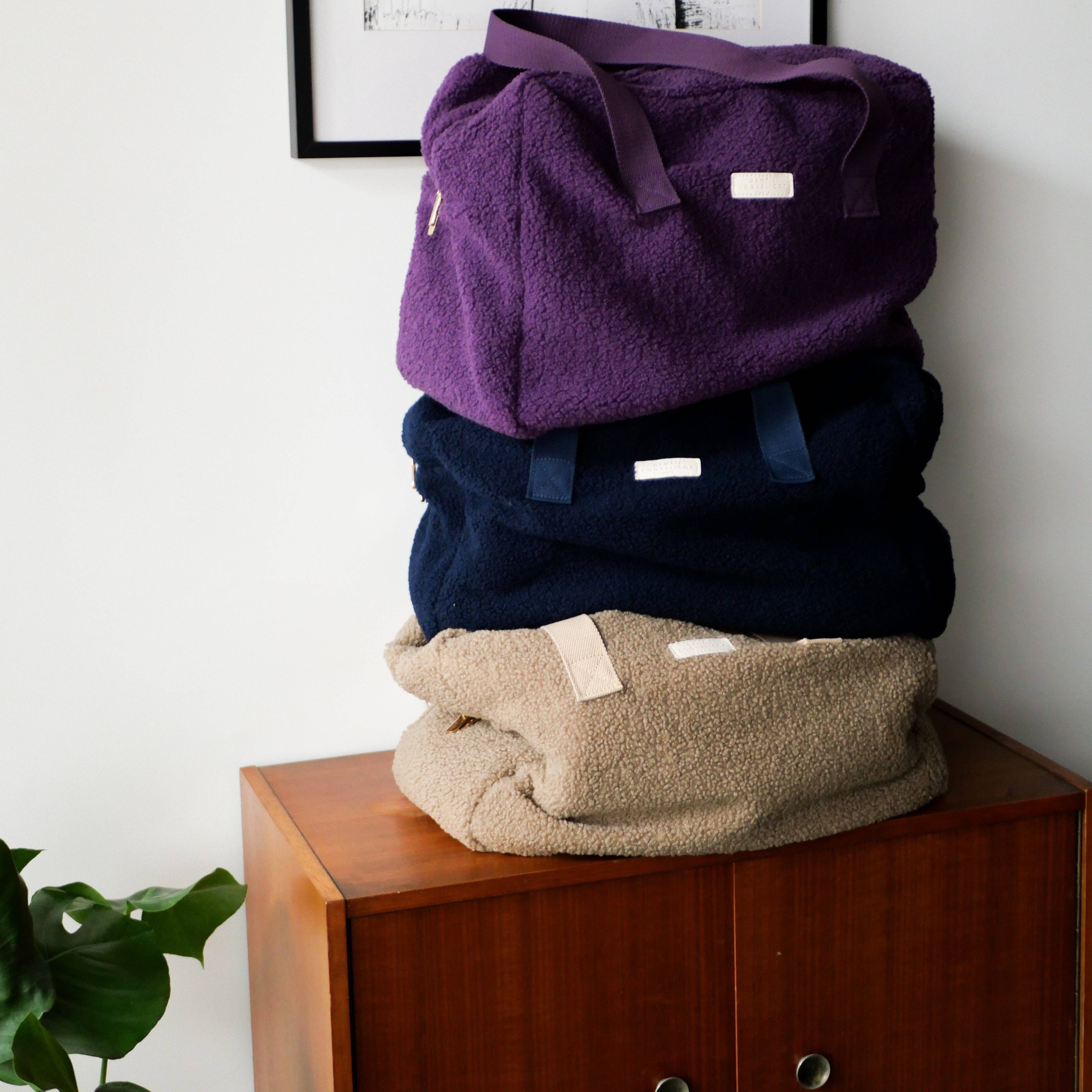 Sac week-end sherpa taupe