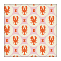 Serviettes de table en papier recyclé homard imprimé x20