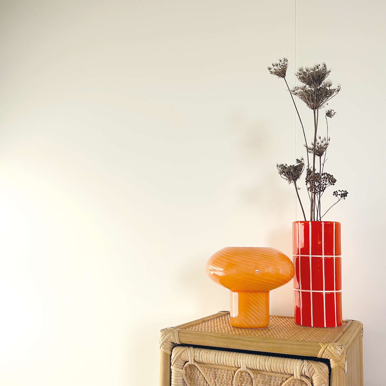 Vase carrelage orange