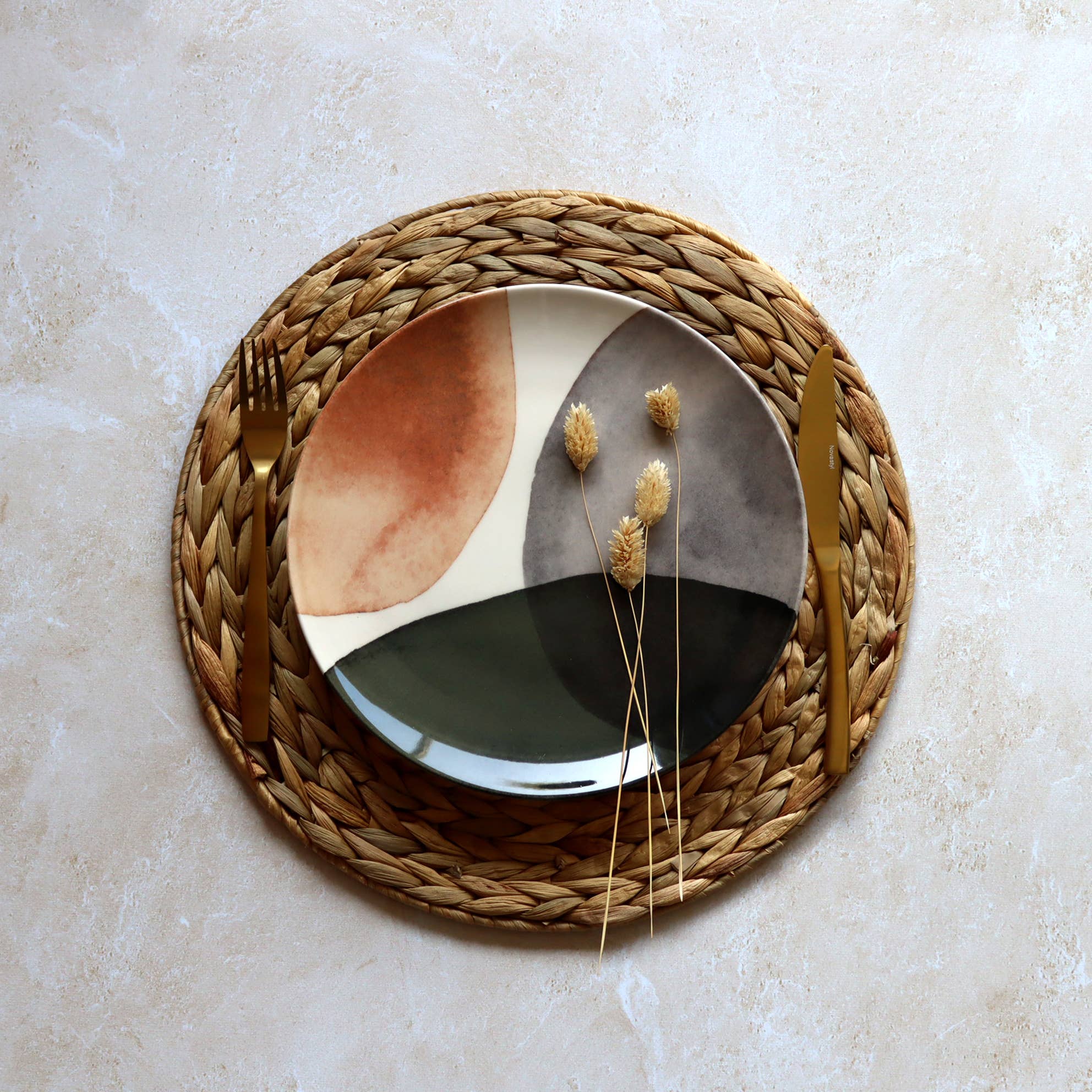 Assiette plate 26cm en grès GAIA
