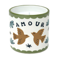 Bougie muse amour oiseaux ambre