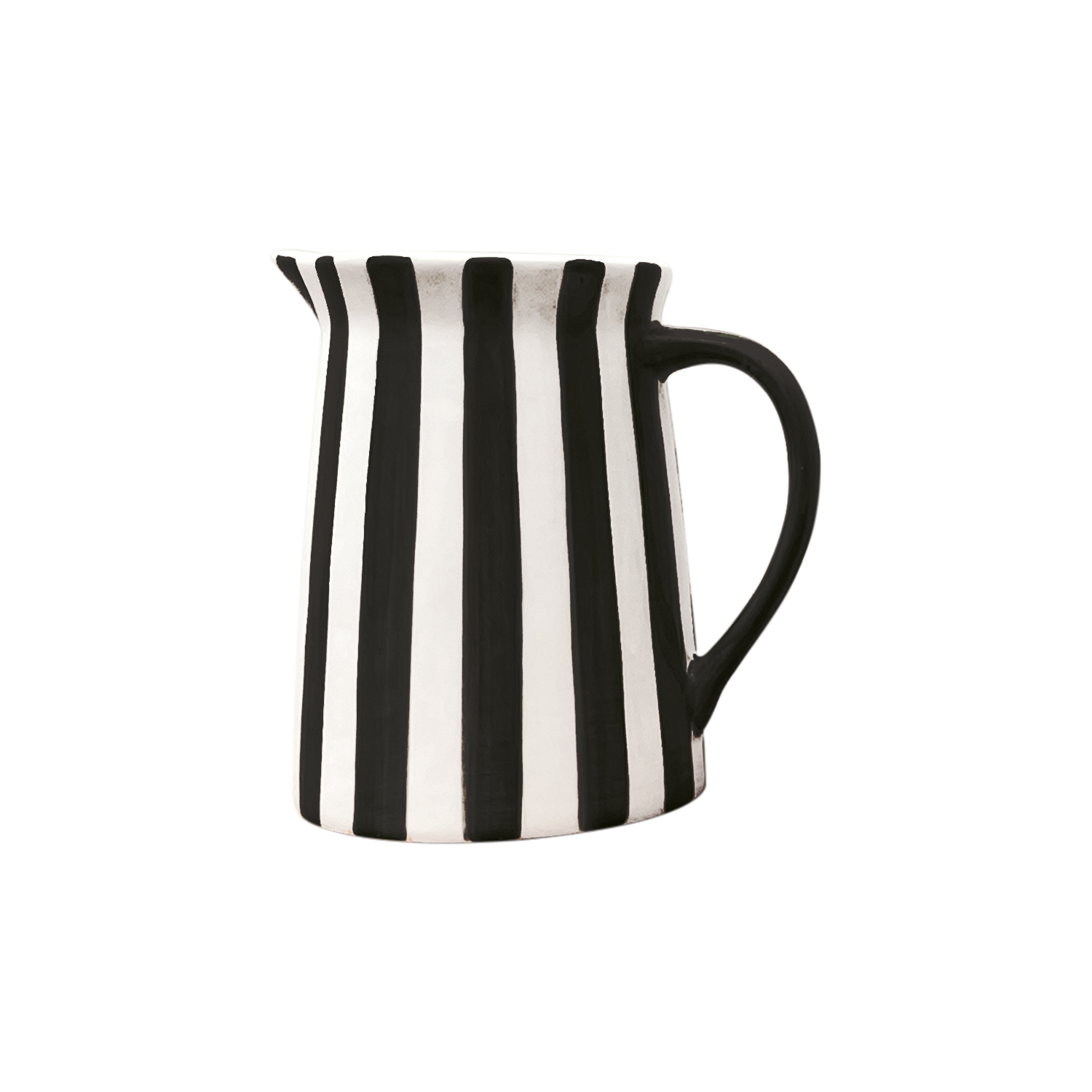 Carafe, pichet à rayures noir et blanc (petit modèle)