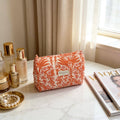 Trousse maquillage en coton matelassé - Margaux