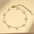 Bracelet acier inoxydable petite fleur