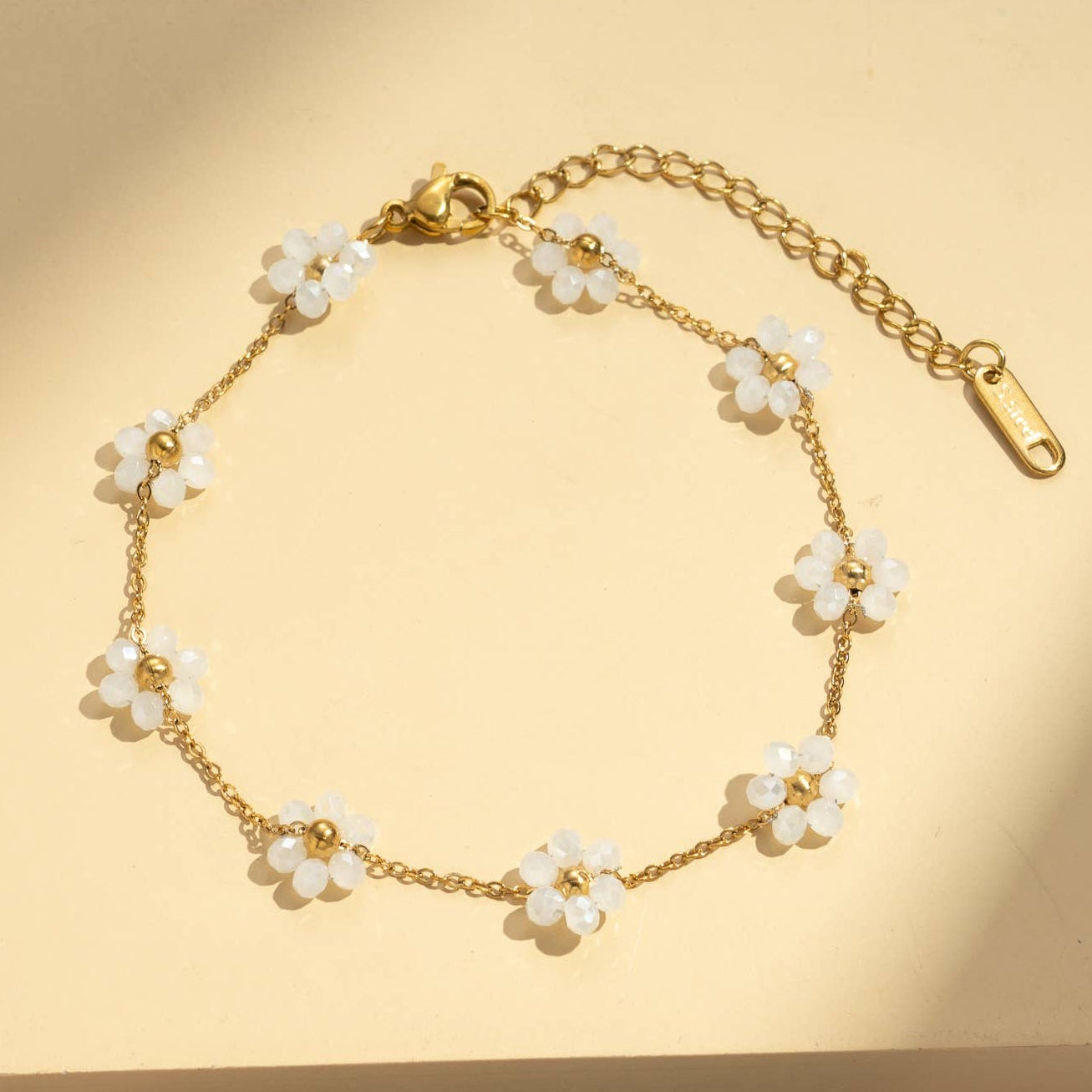 Bracelet acier inoxydable petite fleur