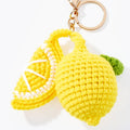 Grigri accessoires de sac Citron en crochet